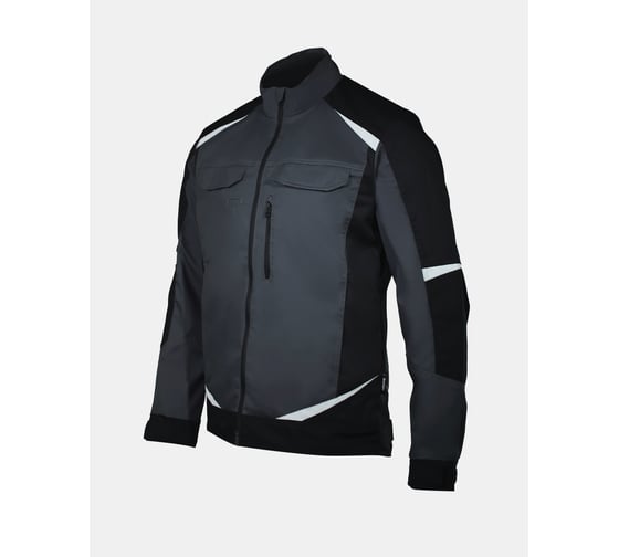 Куртка Brodeks KS202-C, 100% хлопок, серый/черный, размер S KS202CGREYS