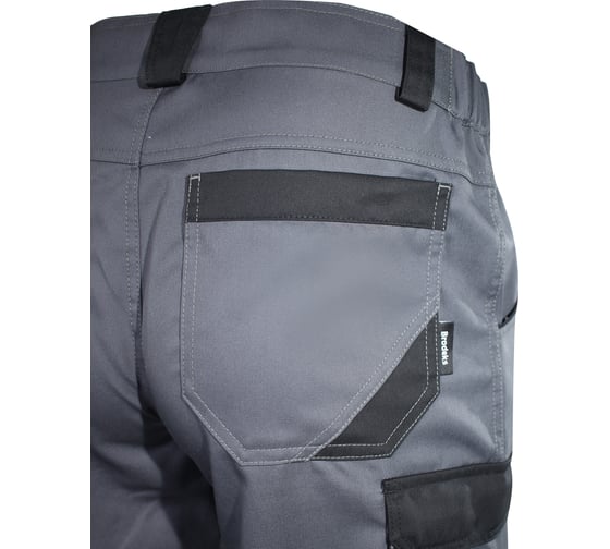 Брюки Brodeks KS302, серый/черный, размер 64 KS302GREY64