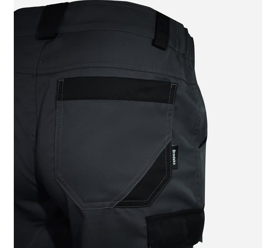 Брюки Brodeks KS302-C, 100% хлопок, серый/черный, размер 64 KS302CGREY64