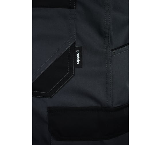 Брюки Brodeks KS302-C, 100% хлопок, серый/черный, размер 64 KS302CGREY64