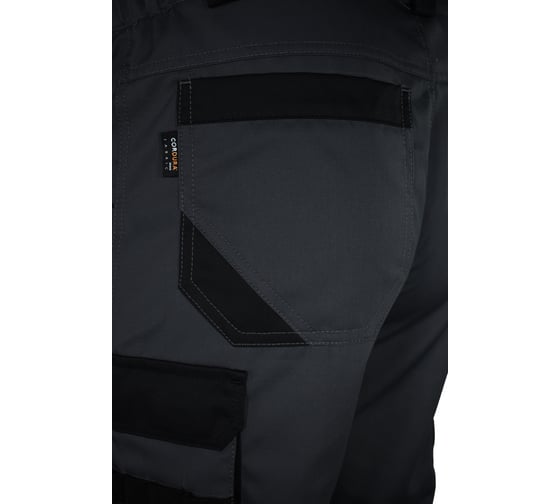 Брюки Brodeks KS302-C, 100% хлопок, серый/черный, размер 64 KS302CGREY64