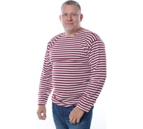 Тельняшка с длинным рукавом БЕРТА 100% хлопок, краповая полоса 701к-56-58