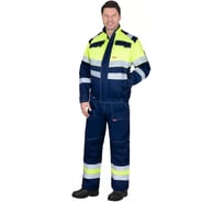 Костюм СИРИУС "НАВИГАТОР"-2Р куртка, брюки синий с лимонным и 2 СОП 50 мм р.112-116/182-188 (ЧЗ) 152396-р