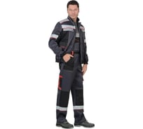 Костюм СИРИУС "Полином":муж.,кур. кор.,п/к. т.серый со св.сер,черн, крас, и СОП 50мм.р.112-116/170-176 (ЧЗ) 100056