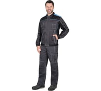 Куртка Сириус "Престиж" кор.,летняя т.серая с черным и с голубой отделкой р.104-108/170-176 (ЧЗ) 119049