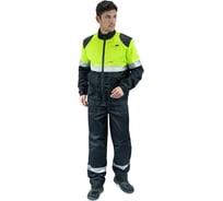 Костюм с брюками ФОРМГОСТ черный + желтый, флуоресцентный (СМ), 48-50 (182-188) 4620241947153