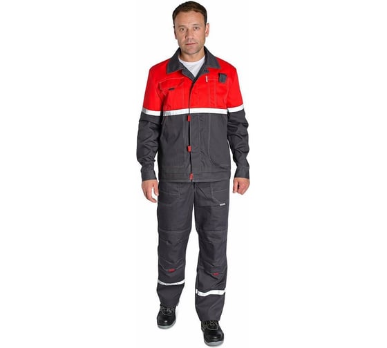 Куртка ФОРМГОСТ "Мегаполис Люкс", темно-серый + красный (СМ), 60-62 (182-188) 4620241944084 1