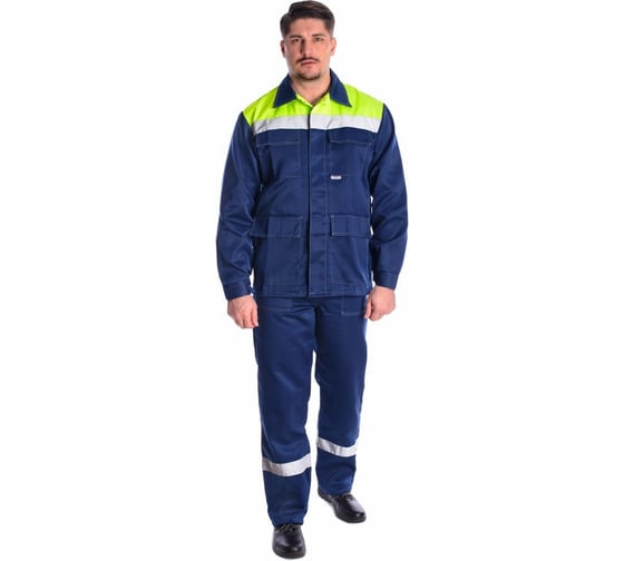 Куртка ФОРМГОСТ "Эксперт Люкс" синий + желтый флуоресцентный (СМ), 52-54 (182-188) 4620241947047 1