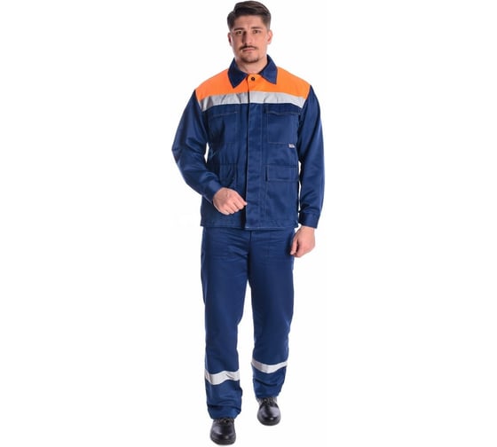 Куртка ФОРМГОСТ "Эксперт Люкс" синий + оранжевый флуоресцентный (СМ), 52-54 (182-188) 4620241946927 1