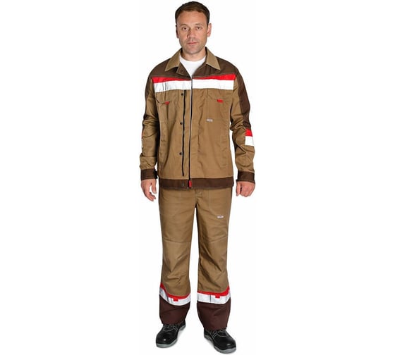 Куртка ФОРМГОСТ "Флагман", бежевый + коричневый (СМ), 60-62 (170-176) 4620241943834 1