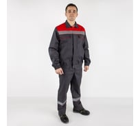 Костюм MILL ПРОФИ серый/красный куртка, полукомбинезон 44-46/170-176 4660319474228