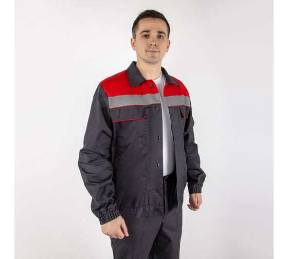 Костюм MILL ПРОФИ серый/красный куртка, брюки 44-46/170-176 4660319474099