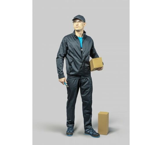 Рабочая куртка HOEGERT TECHNIK FABIAN, темно-синий, р.2XL/56 HT5K304-2XL