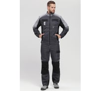 Костюм с полукомбинезоном Факел Вектрон-2 (ткань смесовая, 240) т.серый/св.серый/черный 87483622.021