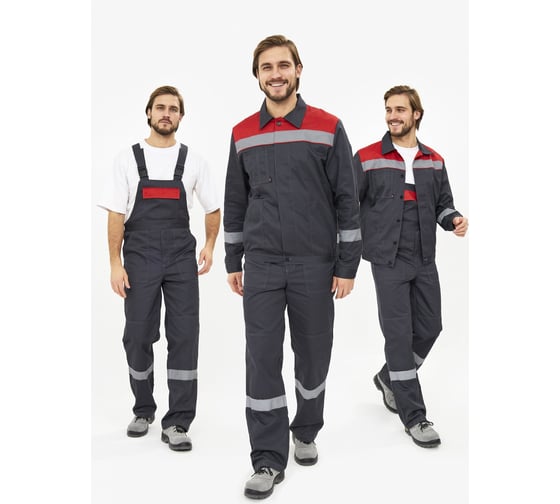 Костюм ФАКЕЛ 87489274 Легион Премиум-2 СОП (тк.Смесовая,240) п/к, т.серый/красный 87489274.001 1