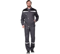 Мужской костюм Прабо Профессионал 1 серый/чёрный 120-124/182-188 (60/5) 16048