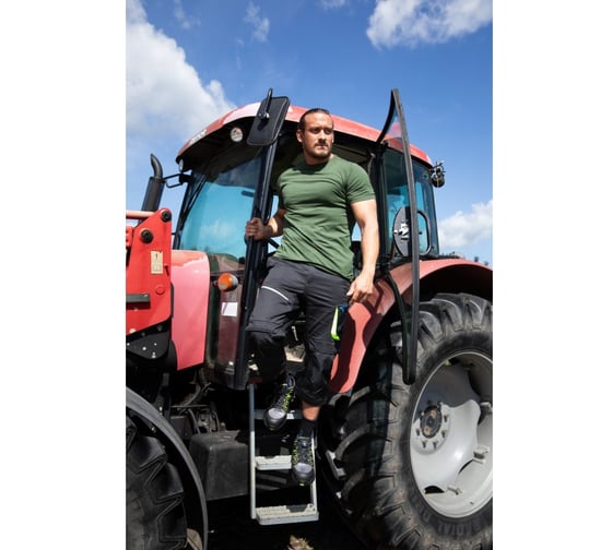 Футболка HOEGERT TECHNIK VILS хлопок, темно-зеленая, р. XL HT5K426-XL