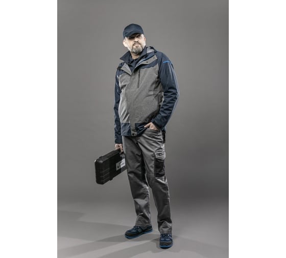Непромокаемая куртка HOEGERT TECHNIK TANGER, темно-синий/серый, р.XL/54 HT5K248-XL