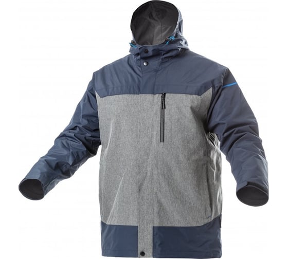 Непромокаемая куртка HOEGERT TECHNIK TANGER, темно-синий/серый, р.3XL/58 HT5K248-3XL