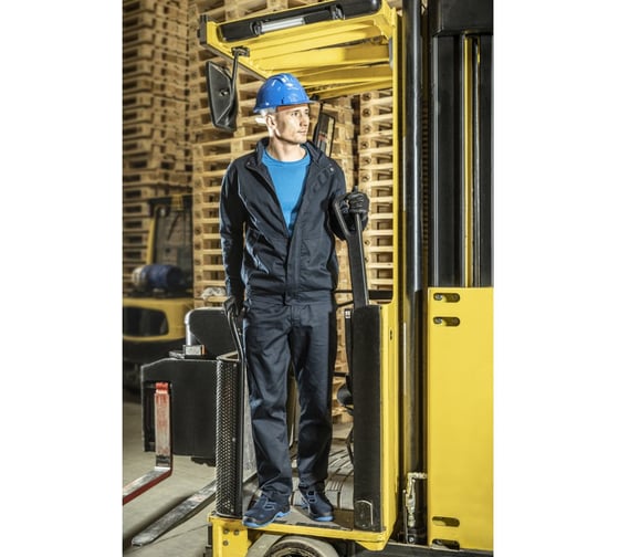 Футболка HOEGERT TECHNIK VILS хлопок, синяя, р. M HT5K412-M