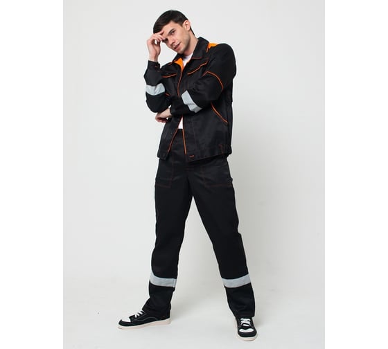 Костюм ООО ГУП Бисер Мотор NEW черный/оранжевый СВП 112-116/194-200 4630407331771 1