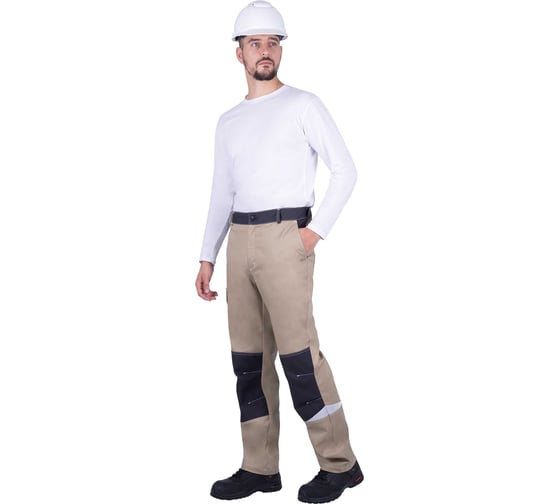 Брюки Iform ТУРБО SAFETY летние, бежевый-т.серый (104-108, 194-200), шт, Брю 405/104/194 1