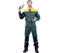 Костюм ГК Спецобъединение КМ-10 ЛЮКС летний, зеленый-желтый (Куртка+полукомбинезон) 136-140, 170-1 Кос 051/136/170