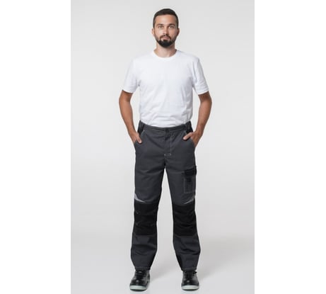 Брюки рабочие мужские Эпицентр №116 серый с черный, СОП, ткань Rodos 56-58/182-188 №116 №116.БрСЧСР,4610375910659