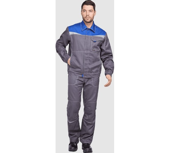 Костюм ГК Спецобъединение КАСКАД летний, серый-василек (Куртка+брюки) (120-124, 158-164), компл, Кос 592/120/158 1