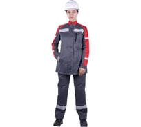 Костюм ГК Спецобъединение РОУД летний, серый-красный, женский (Куртка+брюки) (128-132, 170-176), ко Кос 790/128/170