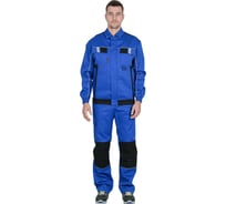 Костюм ГК Спецобъединение КОНФОРМ летний, василек-черный (Куртка+полукомбинезон) (96-100, 158-164), Кос 587/96/158