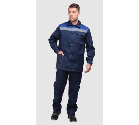 Костюм ГК Спецобъединение ПРОФИ летний, т/синий-василек (Куртка+брюки) (120-124, 194-200), компл, Кос 033/120/194 1