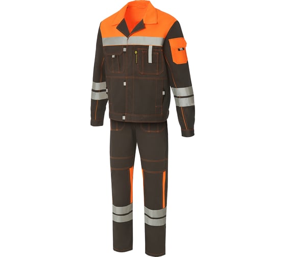 Костюм СОЮЗСПЕЦОДЕЖДА Профессионал-2 с СОП графит/оранжевый, 48-50/170-176 2000000283173 1