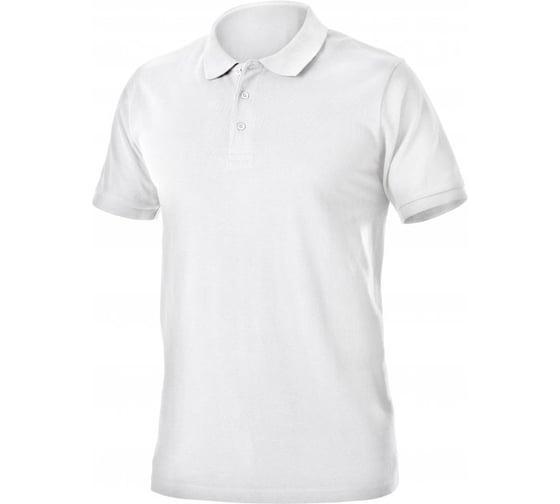 Футболка-поло HOEGERT TECHNIK TOBIAS хлопковая, белая, р. 2XL /56/ HT5K418-2XL
