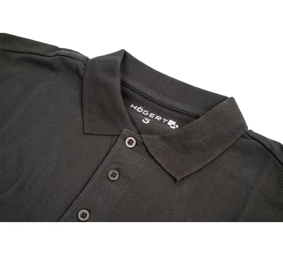 Футболка-поло HOEGERT TECHNIK TOBIAS хлопковая, темно-серая, р. S /48/ HT5K416-S 1