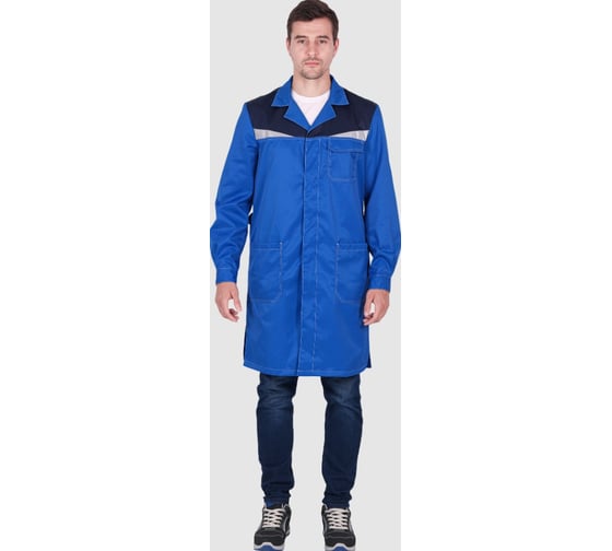 Халат ГК Спецобъединение КМ-10 ЛЮКС летний, василек-т/синий (112-116, 158-164), шт, Хал 542/112/158 1
