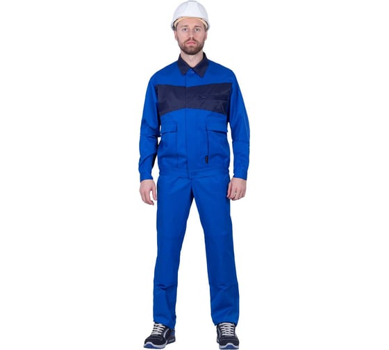 Костюм ГК Спецобъединение СПЕЦИАЛИСТ-1 летний, василек-т/синий (Куртка+брюки) (136-140, 170-176), к Кос 562/136/170 1