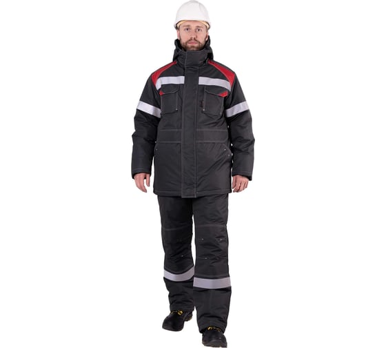 Костюм ГК Спецобъединение СТАРАТЕЛЬ летний, серый-красный (Куртка+брюки) (88-92, 194-200), компл, К Кос 555/88/194 1