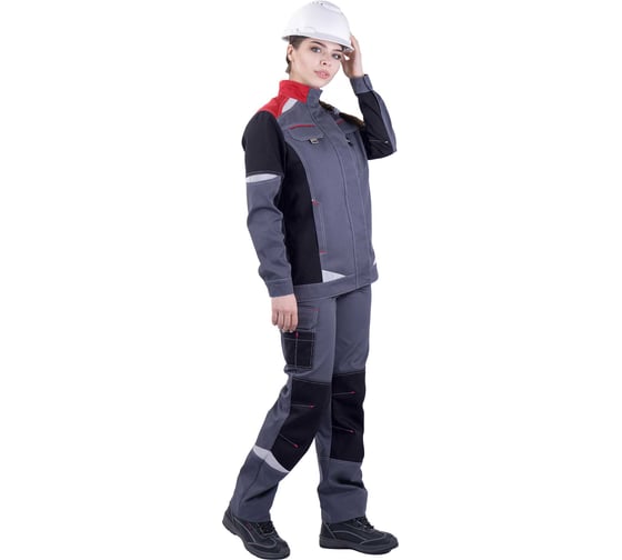 Куртка Iform ТУРБО SAFETY летняя, серый-черный-красный, женская (128-132, 158-164) Кур 694/128/158