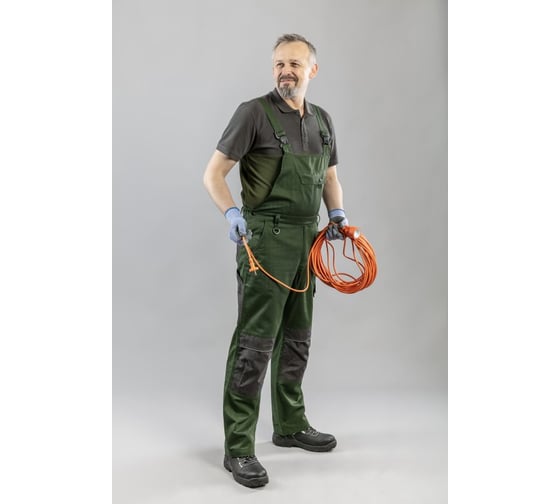 Футболка Polo HOEGERT TECHNIK URFT хлопок, темно-зеленая/асфальтовая, р. XL HT5K419-XL