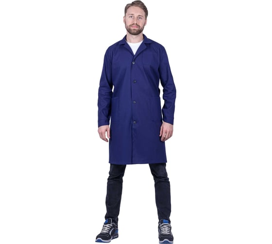 Халат рабочий ГК Спецобъединение ДИАГОНАЛЬ летний, синий (88-92, 158-164) Хал 006/88/158 1