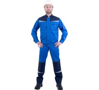 Костюм ГК Спецобъединение КМ-10 ЛЮКС летний, василек-т,синий (Куртка+полукомбинезон) 136-140, 170- Кос 595/136/170