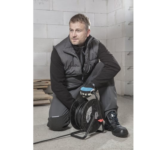 Рабочие штаны с мягкими вставками HOEGERT TECHNIK ELDE графит, р. XL HT5K357-XL