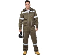 Костюм СИРИУС Титан: куртка кор., полукомбинезон хаки с СОП р. 88-92/170-176 51232