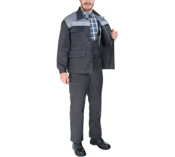 Костюм СОЮЗСПЕЦОДЕЖДА Коммунальщик, темно-серый/светло-серый, р. 52-54, рост 170-176 2000000061504
