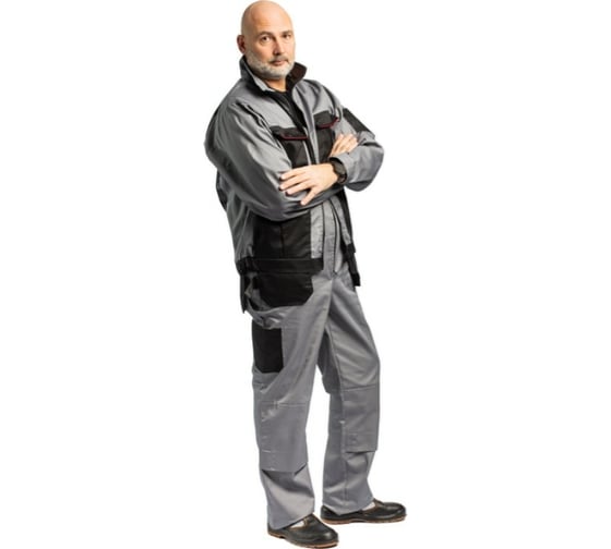 Костюм Ф Ф П Тандем серый/черный, р. 128-132, рост 170-176 010-24, 020-11-16 1