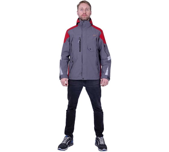 Куртка-штормовка Iform РЕСПЕКТ серый-красный (96-100, 194-200), шт, Кур 704/96/194 1