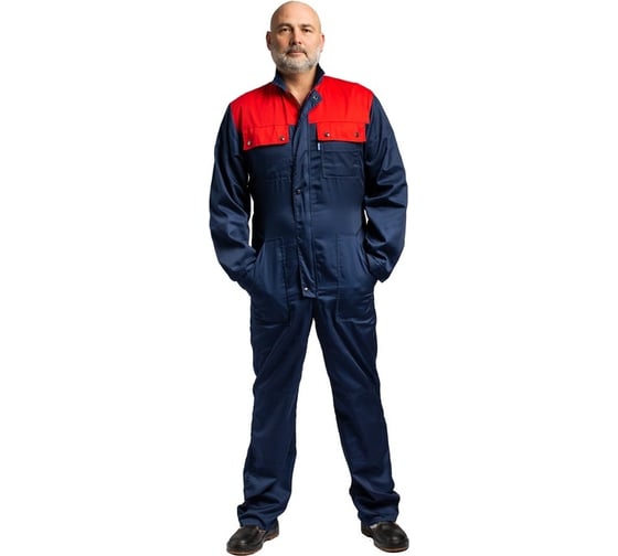 Мужской летний комбинезон Ф синий/красный, р.108, рост 176 011-08-26 1