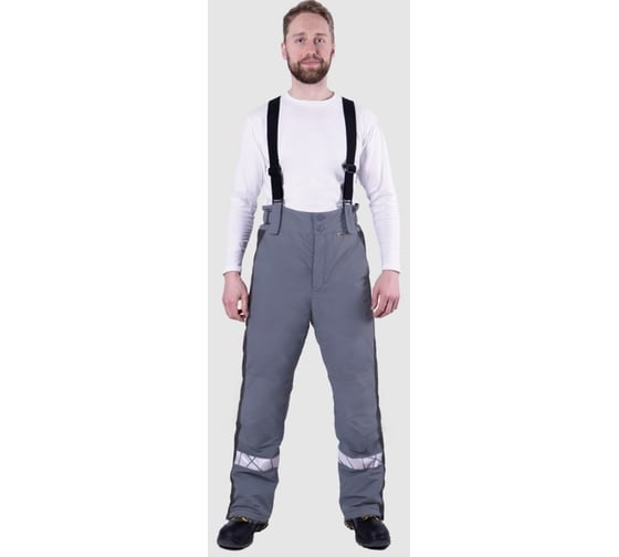 Брюки Iform ХАЙ-ТЕК SAFETY зимние, серый-черный (88-92, 158-164), шт, Брю 217/88/158 1