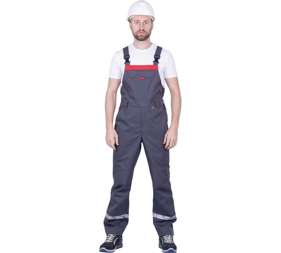 Полукомбинезон iForm ХАЙ-ТЕК SAFETY летний, серый-красный (104-108, 194-200), шт, Пком 1606/104/194 1